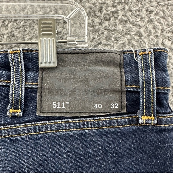 Levi's 511 Stretch Slim Fit Jeans Dark Wash Men's 40 x 32 - Picture 5 of 10